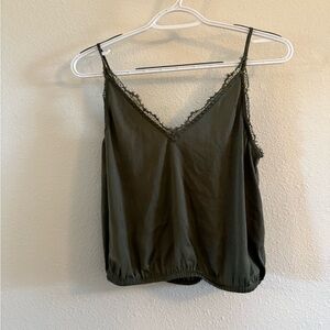 Express Olive Green Tank Top